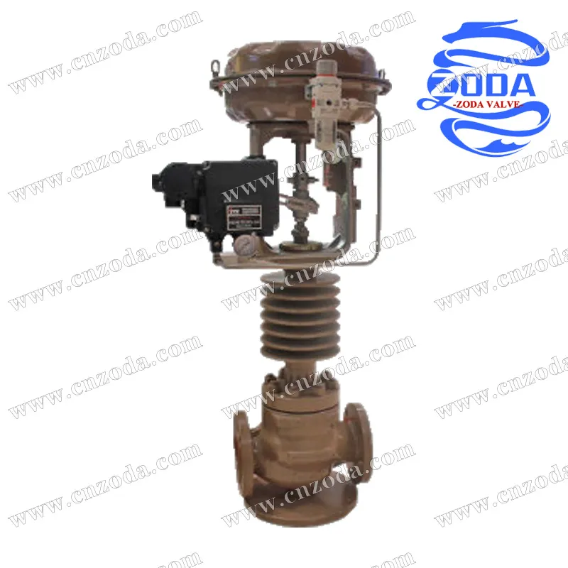 Pneumatic Three Way Diaphragm Flow Shunt Single Double Seat Regulating Valve