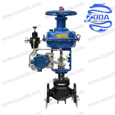 Diafragma Pneumatik Injap Pengawal Jenis Roda Tangan Dipasang Atas